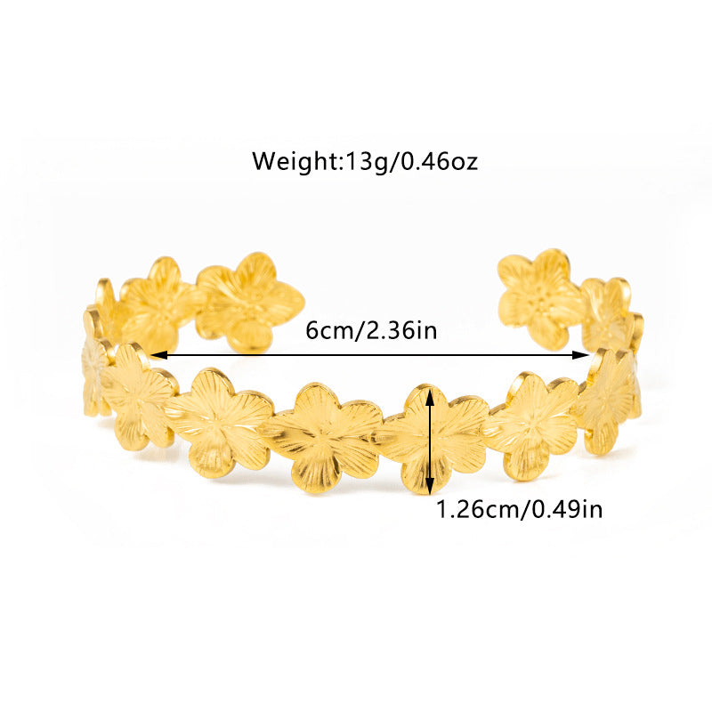 Trendy Textured Flower Stackab - DippedShop Wholesale - #0611