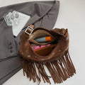 Boho Fringe Hobo Large Capacity Shoulder Bag 6W10BBG2351