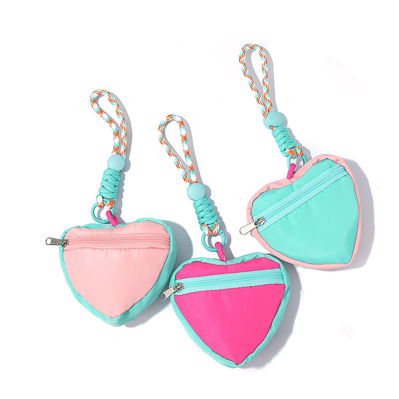 Colorful Heart-Shaped Mini Pouch Bag Charm 6W10BBC749