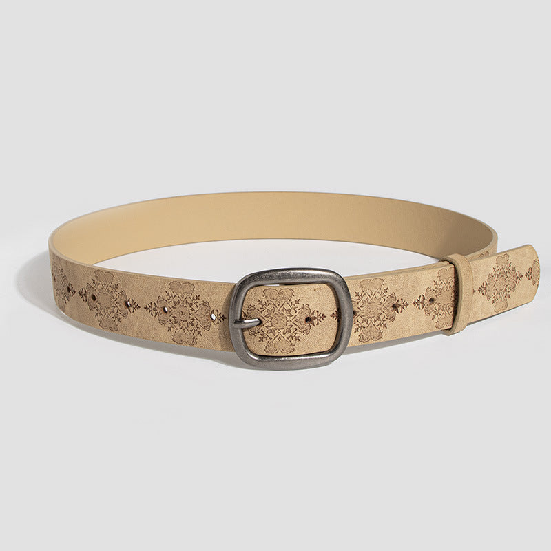 Vintage Flower Print Simple Belt DPWB0308