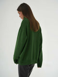 High Collar Loose Sweater - DippedShop Wholesale - #7459