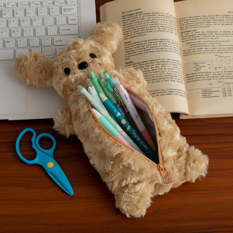 Plush Dog Pencil Pouch - DippedShop Wholesale - #2147