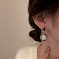 French Style Enamel Gold Plated Stud Earrings 6W6JER760