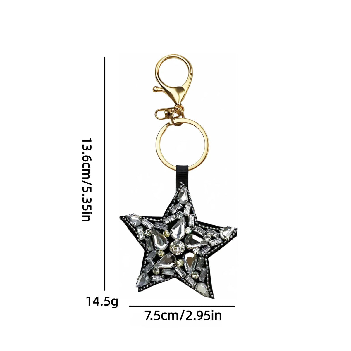 Vintage Rhinestones Cross Pendant Keychain Bag Charm 6W10BBC820