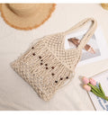 Trendy Wooden Beaded Tassel Hollow Shoulder Bag 8BW6BBG437L