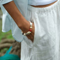 Boho Natural Stone Seashell Bead Bracelet 6W6JBR469