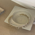 Elegant Solid Color Crystal Open Cuff Bracelet 6W6JBR579