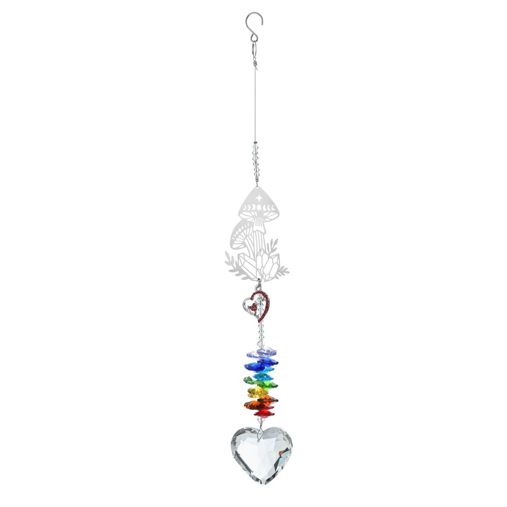 Christams Glass Heart Crystal Ball Prism Sun Catcher 6H7HLS145