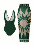 Floral One Piece Swimsuit Set - DippedShop Wholesale - #0611