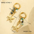 Starfish Shell Hoop Earrings - DippedShop Wholesale - #5091