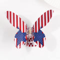 Vintage Star USA Flag Print Butterfly Hair Clip 8AS6HCP63T