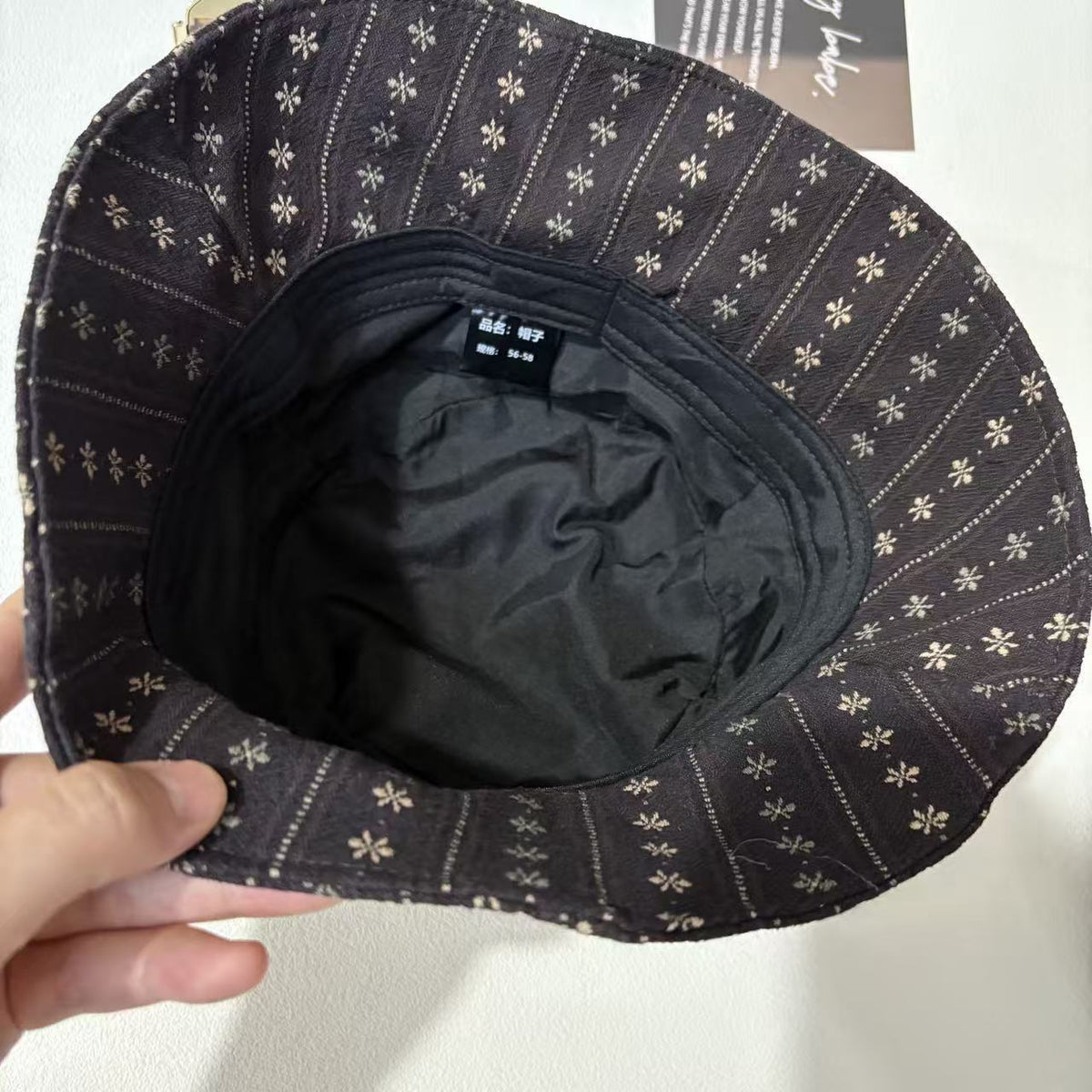 Vintage Floral Embroidery Cotton Bucket Hat 6W6HAT800