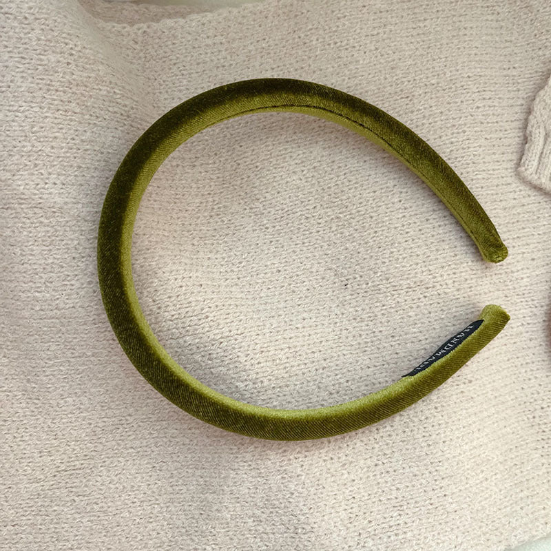 Classic Solid Color Velvet Slim Headband 6W6HBD293