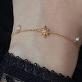 Elegant Gold Plated Eight-Pointed Star Bracelets 6W6JBR483