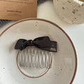 Acetate Bow Leopard Print Hair Comb Clip MK2MBEP6W6HPN09