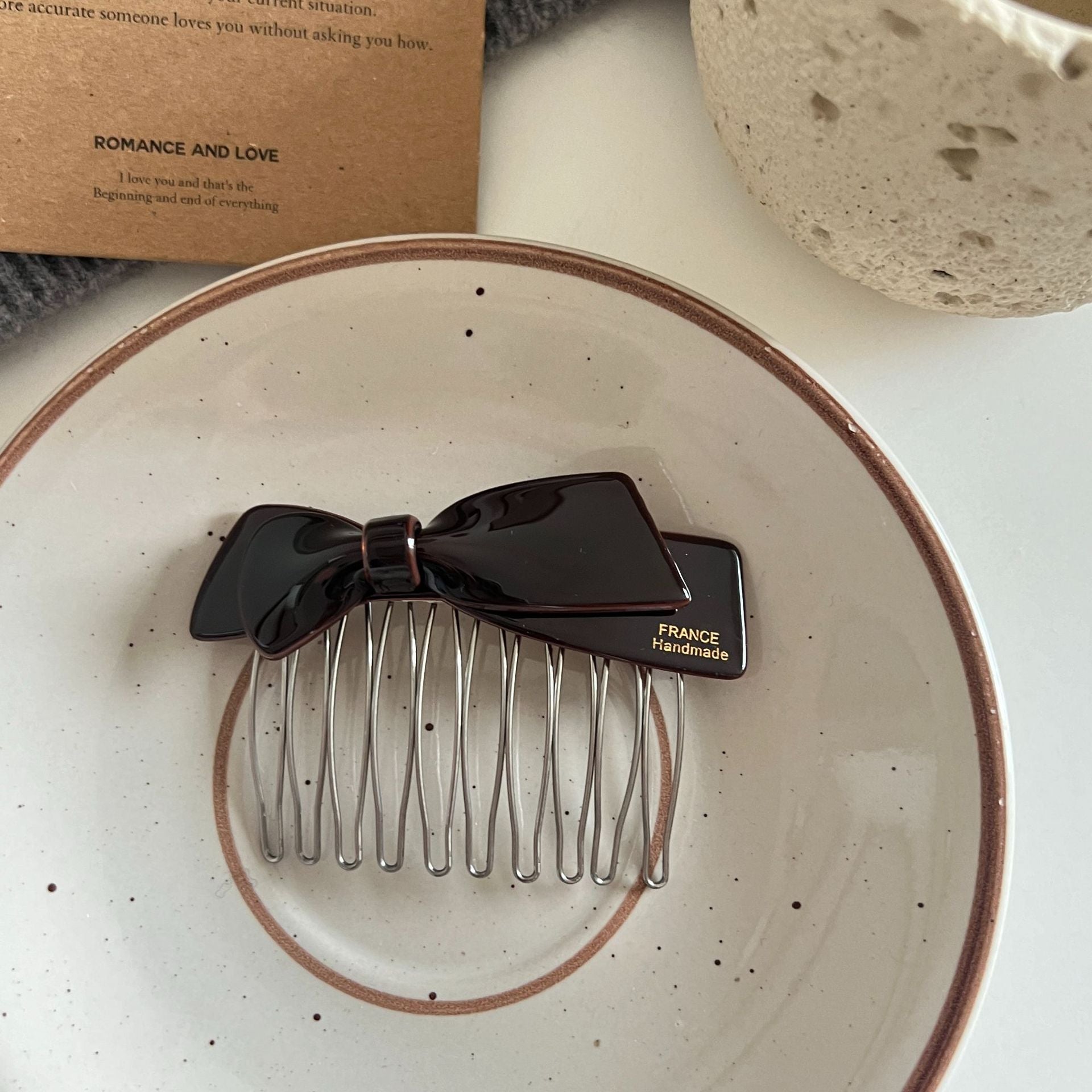 Acetate Bow Leopard Print Hair Comb Clip MK2MBEP6W6HPN09