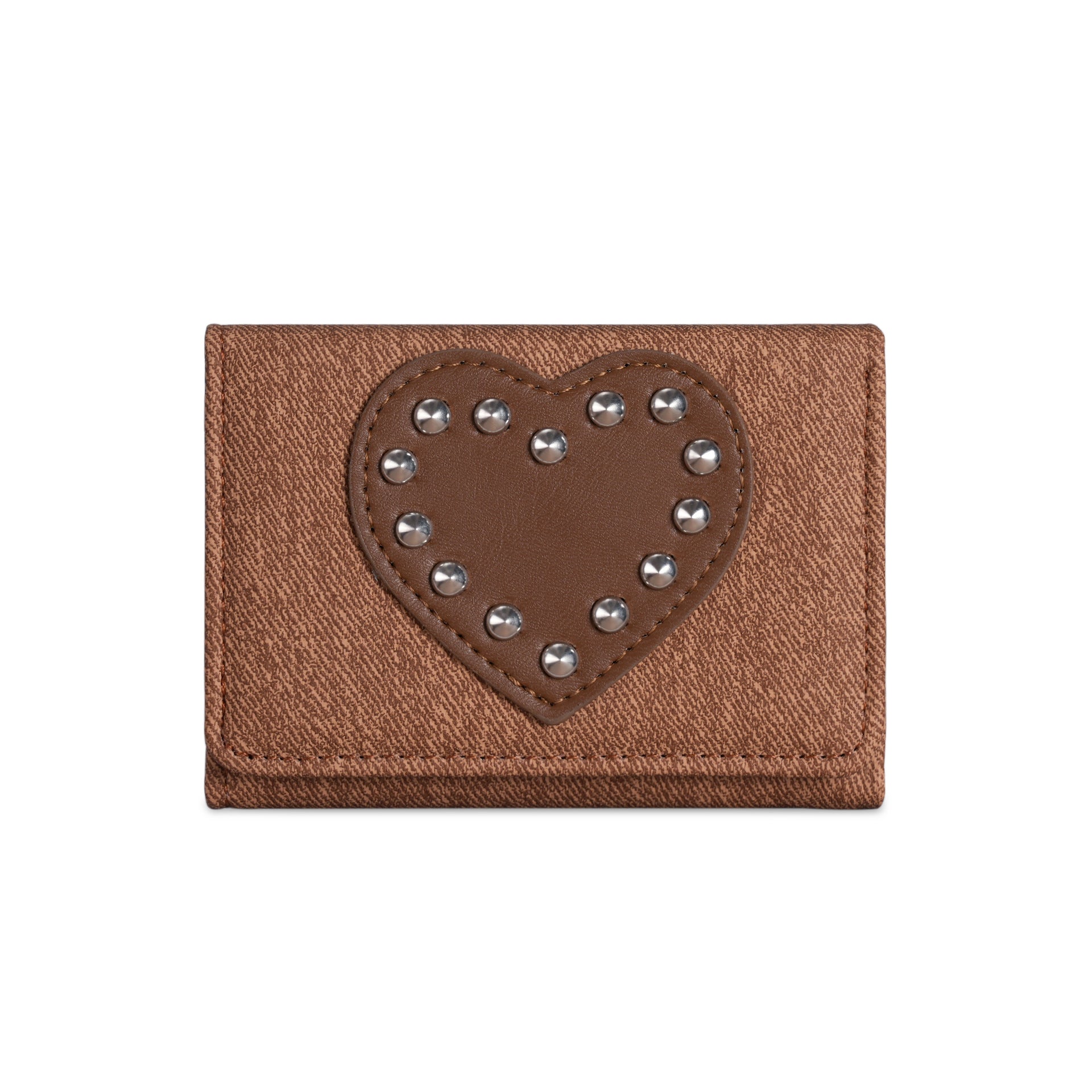 Vintage Heart Shape Metal Stud Wallet 6S10BWB124