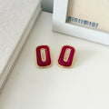 Stylish Hollow Out Rectangle Acrylic Drop Earrings 6W6JER615
