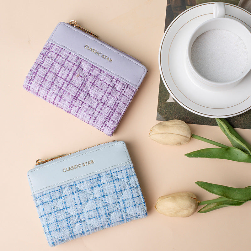 Elegant Bifold Multi-Functional Zipper Card Wallet 6S10BWB91