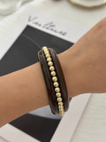 Vintage Enamel Gold Plated Beaded Bangle Bracelet 6W6JBR604