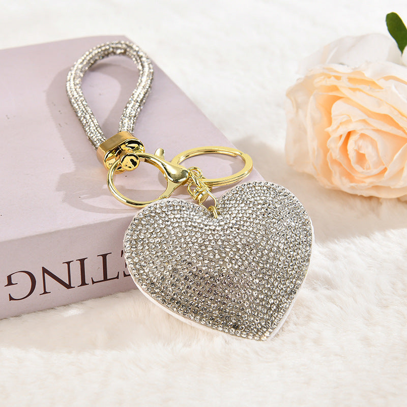 Rhinestone Heart Bag Charm - DippedShop Wholesale - #2035