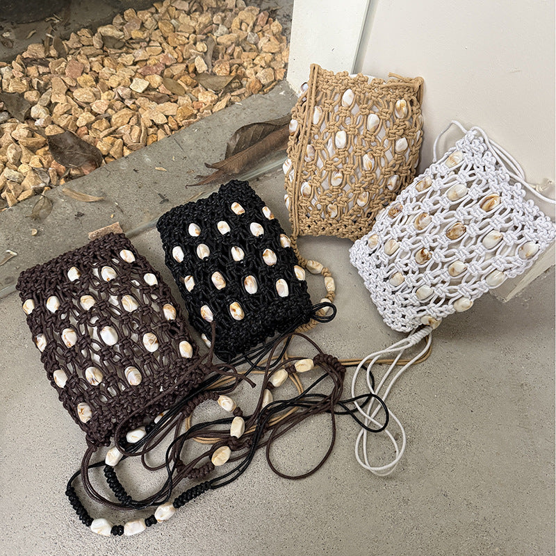 Trendy Hand Made Hollow Beaded Statement Crossbody Bag 8CW6BBG526L