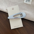 Minimalist Solid Color Oval Snap Hair Clip 8AS6HCP399L