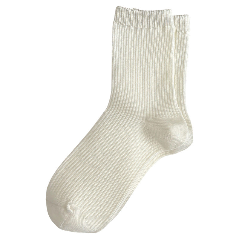 Minimalist Solid Color Cotton Slouch Socks 6W8FSO544