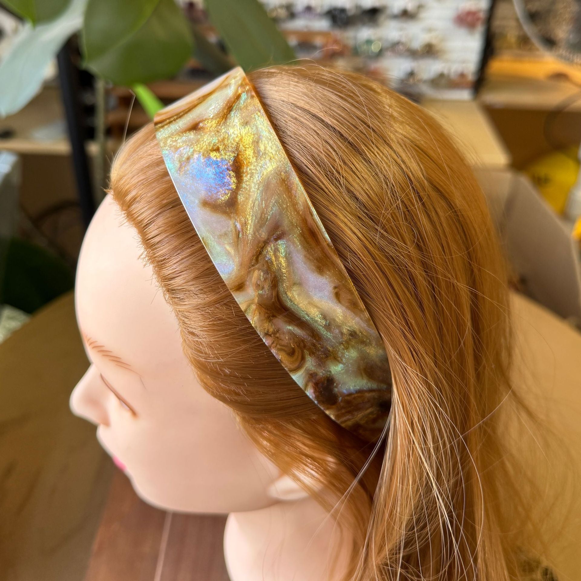 Vintage Marbled Texture Non Slip Wide Headband MK2PIM6W6HBD59