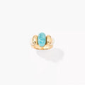Vintage Natural Stone Bead Statement Ring 8ZA6JRG154L