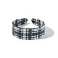 Vintage Plaid Pattern Acetate Wide Headband MK2PIM6W6HBD62