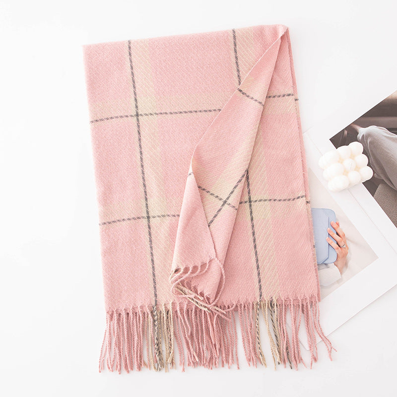 Stylish Color Block Warm Plaid Scarf 6W6NSW283