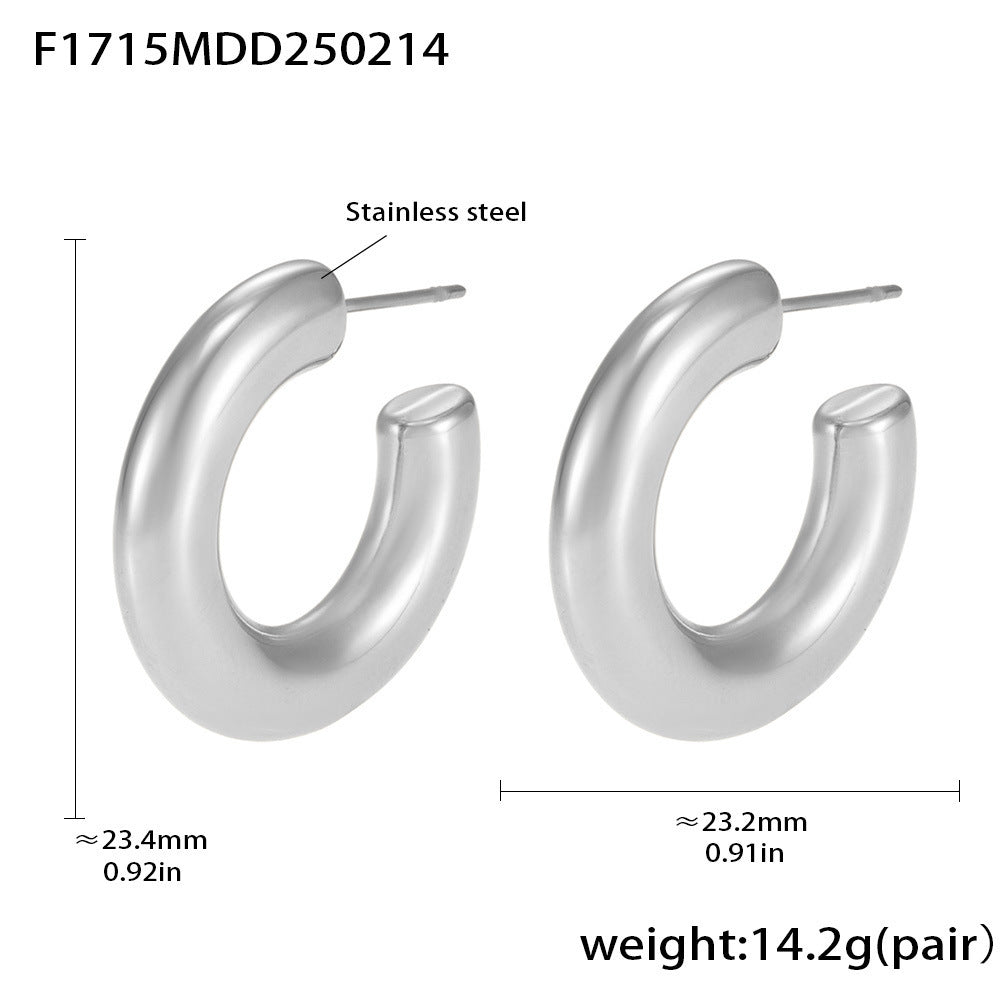 Minimalist Gold Plated C-Shape - DippedShop Wholesale - #8531