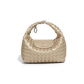 Casual Solid Color Woven Dumpling Handbag 6W10BBG1391
