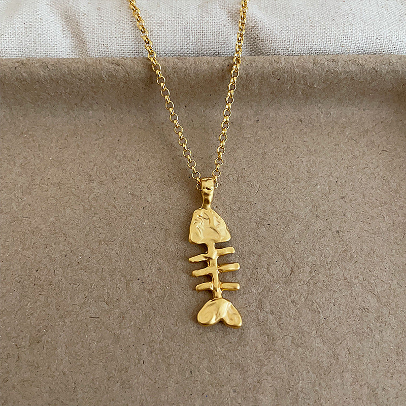 Trendy Oval Pendant Gold Plated Chain Necklace 6W6JNC386L