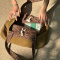 Simple Corduroy Floral Print Reversible Tote Bag 6W10BBG1996