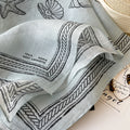 Trendy Shell Print Ramie Silk Scarf 6W6NSI192