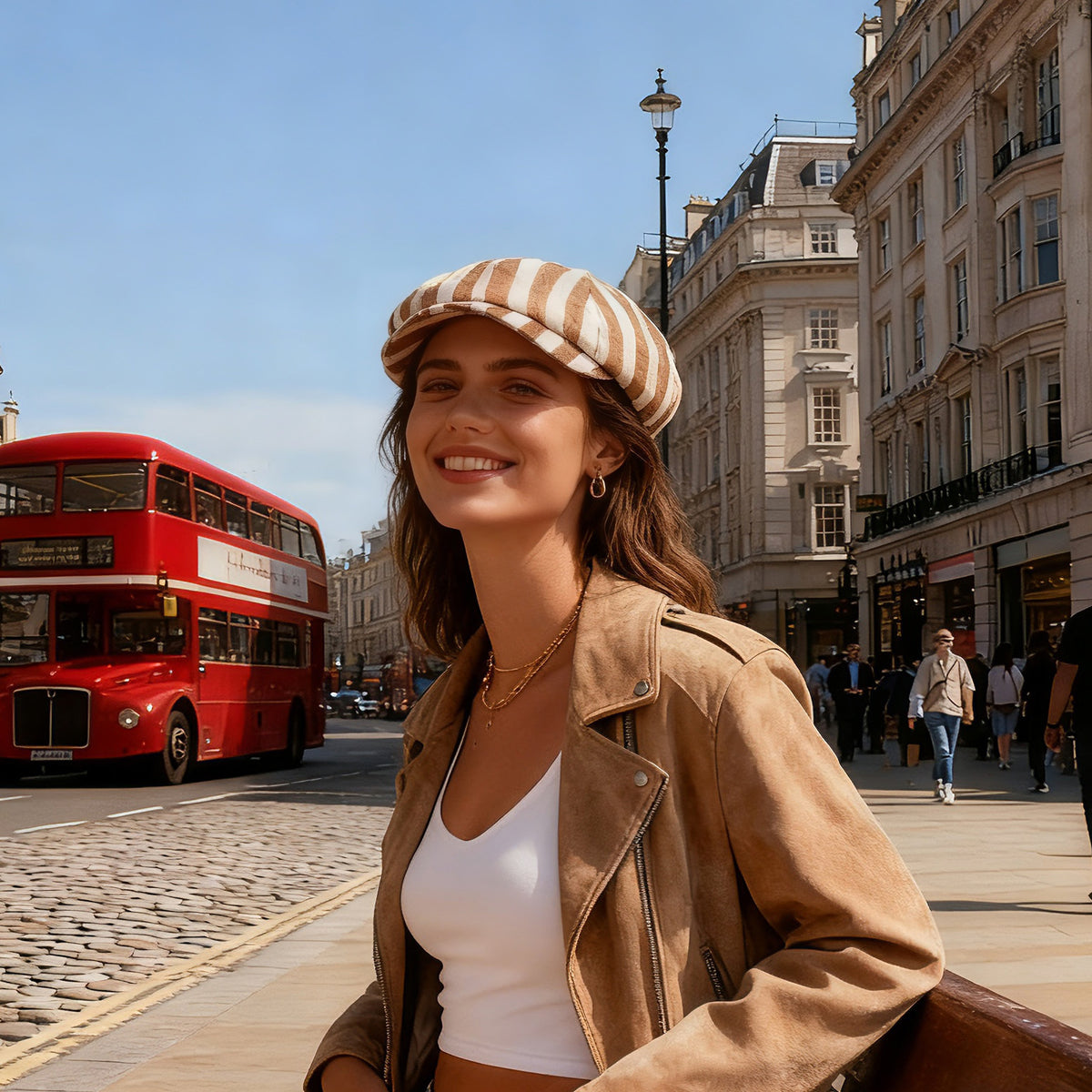 Striped Painter Beret Hat - DippedShop Wholesale - #9203