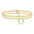 Elegant Gold Plated Double Lay - DippedShop Wholesale - #2355