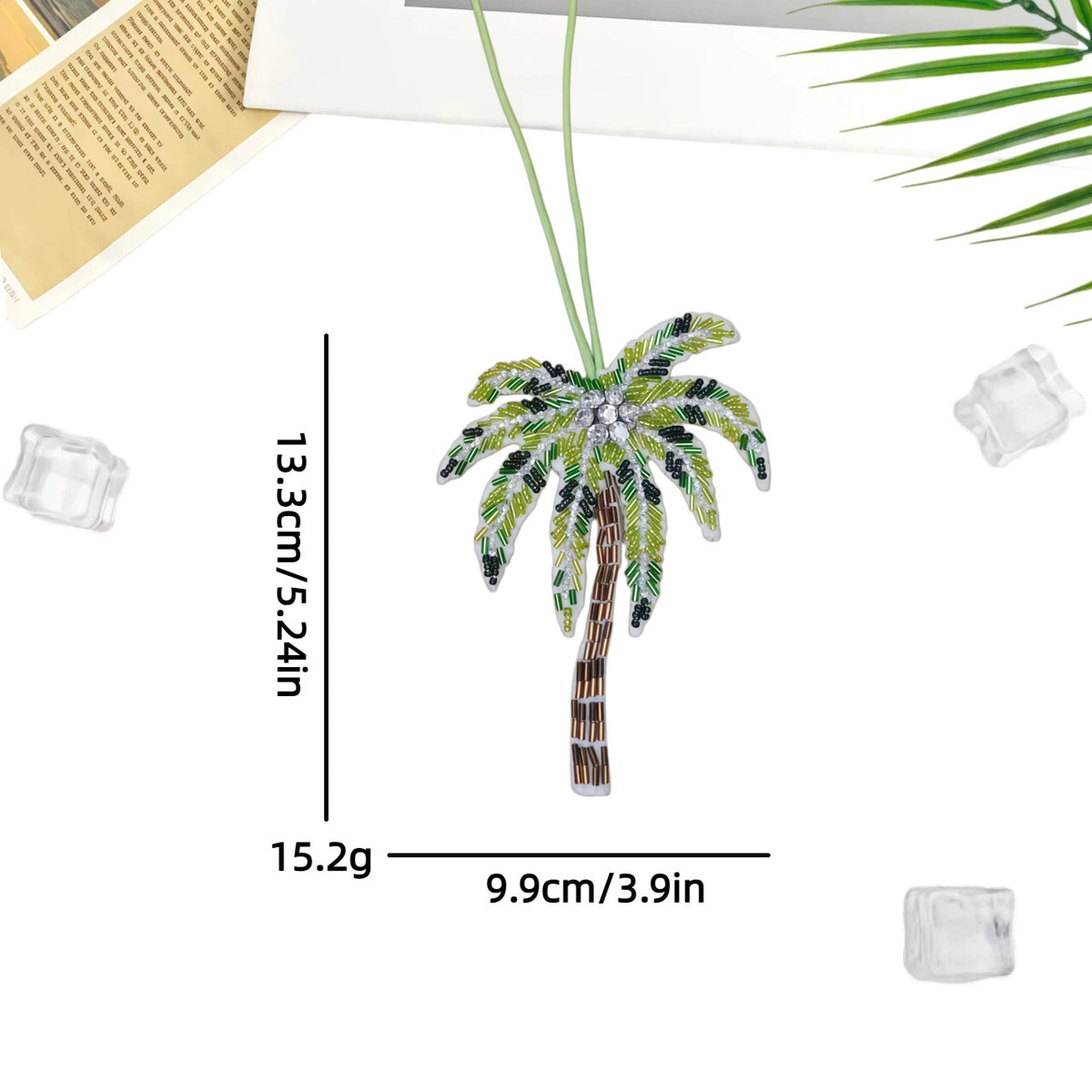 Creative Handmade Beads Coconut Tree Bag Charm 6W10BBC796