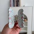 3D Flower Rhinestone Hair Claw - DippedShop Wholesale - #5699