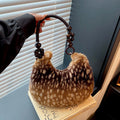 Cute Deer Pattern Flush Portable Shoulder Bag 6W10BBG1924