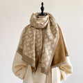 Reversible Jacquard Shawl Wrap - DippedShop Wholesale - #2611