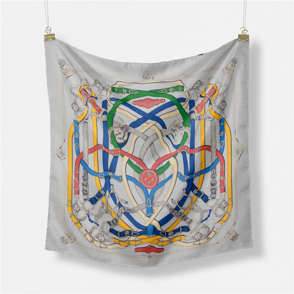 Abstract Silk Square Scarf - DippedShop Wholesale - #2035