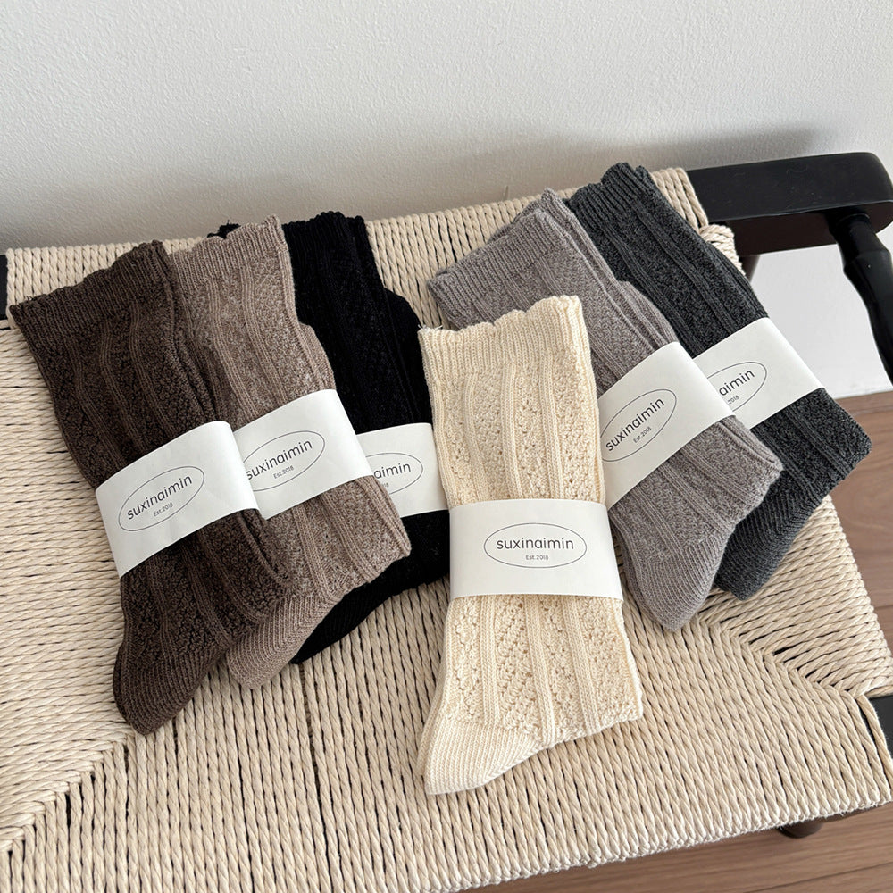Slouchy Knit Crew Socks - DippedShop Wholesale - #8291