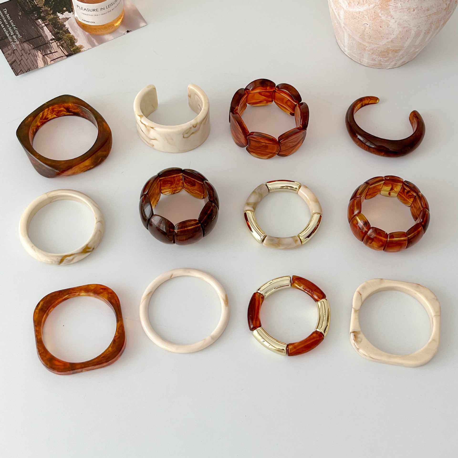 Chunky Resin Geometric Stackab - DippedShop Wholesale - #8515