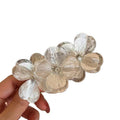 Exaggerated 3D Sliver Flower Hair Clip 8AS6HCP383L