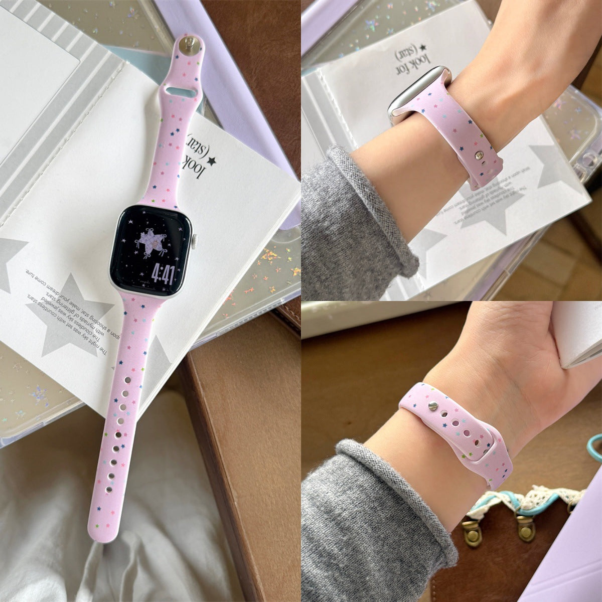 Colorful Polka Dots Silicone Watch Band 6W6JWA149