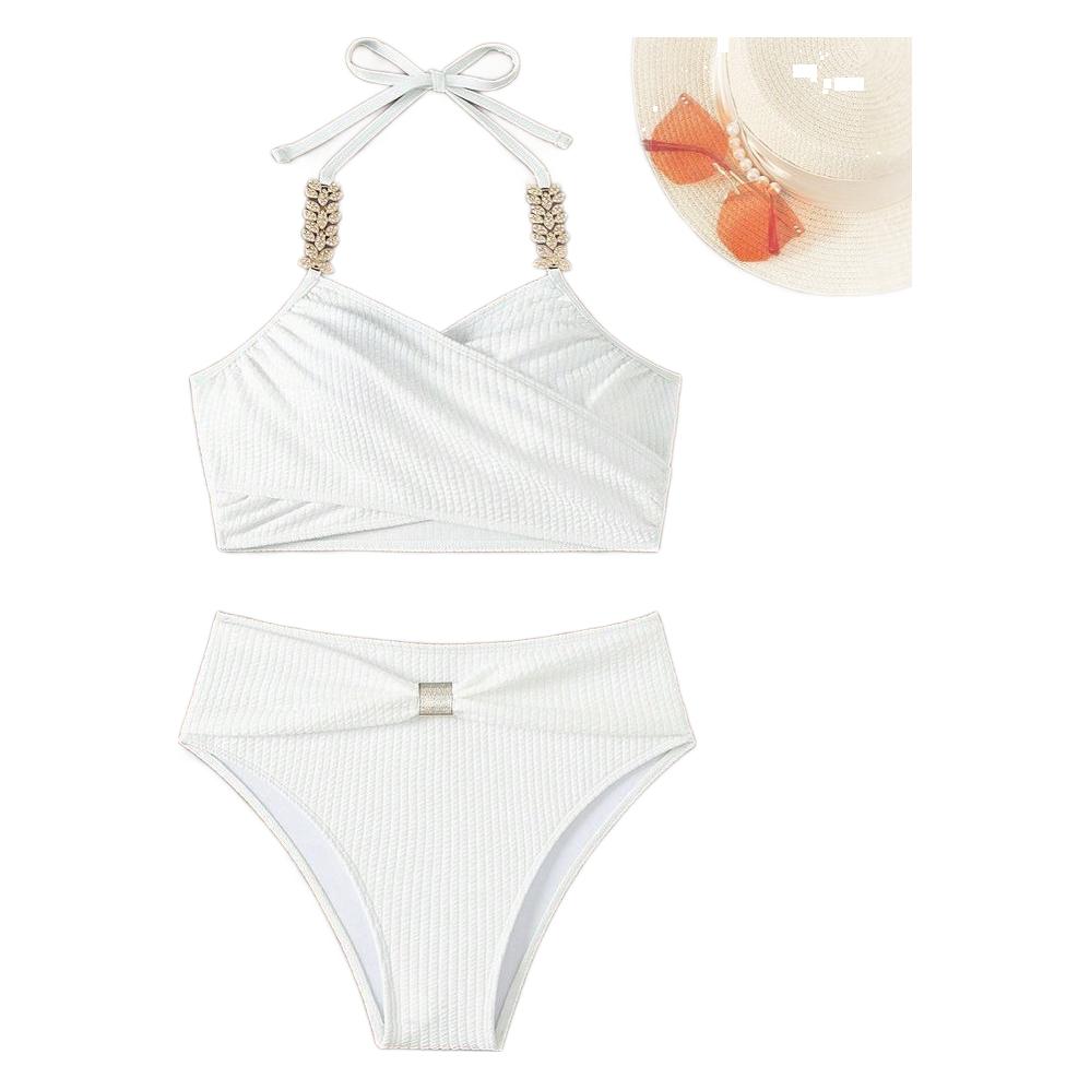 Solid Halter Bikini - DippedShop Wholesale - #3187