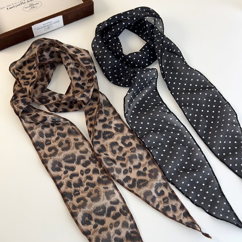 Vintage Leopard Print Silk Scarf 6W6NSI185